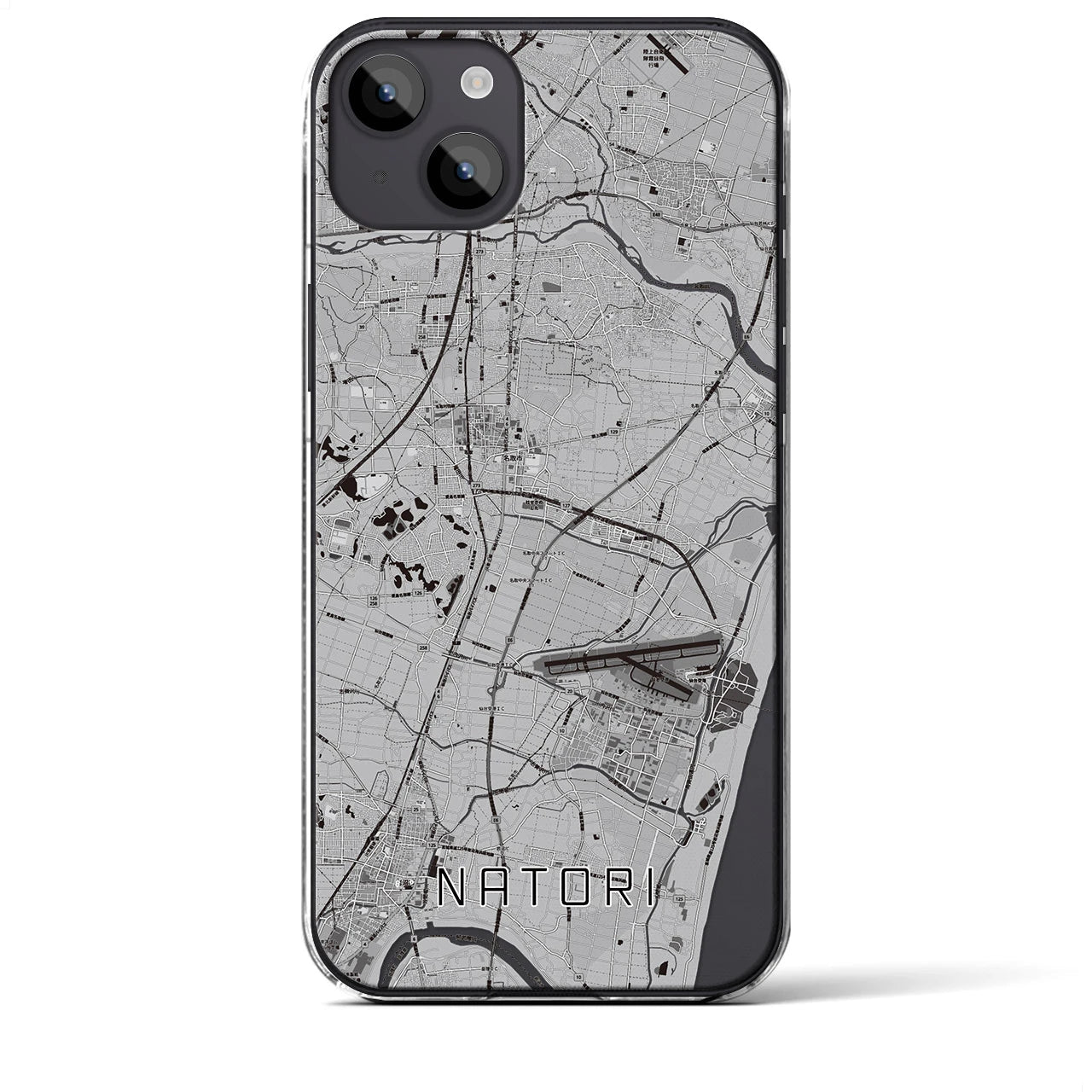 【名取(宮城県)】地図柄iPhoneケース(クリアタイプ)