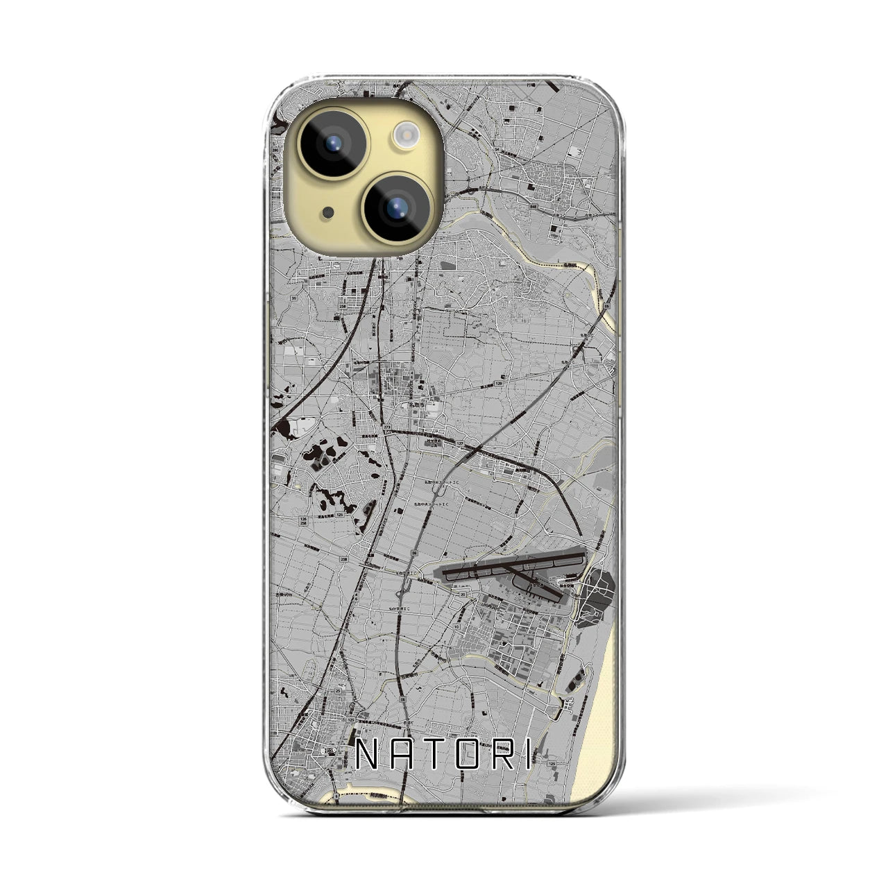 【名取(宮城県)】地図柄iPhoneケース(クリアタイプ)