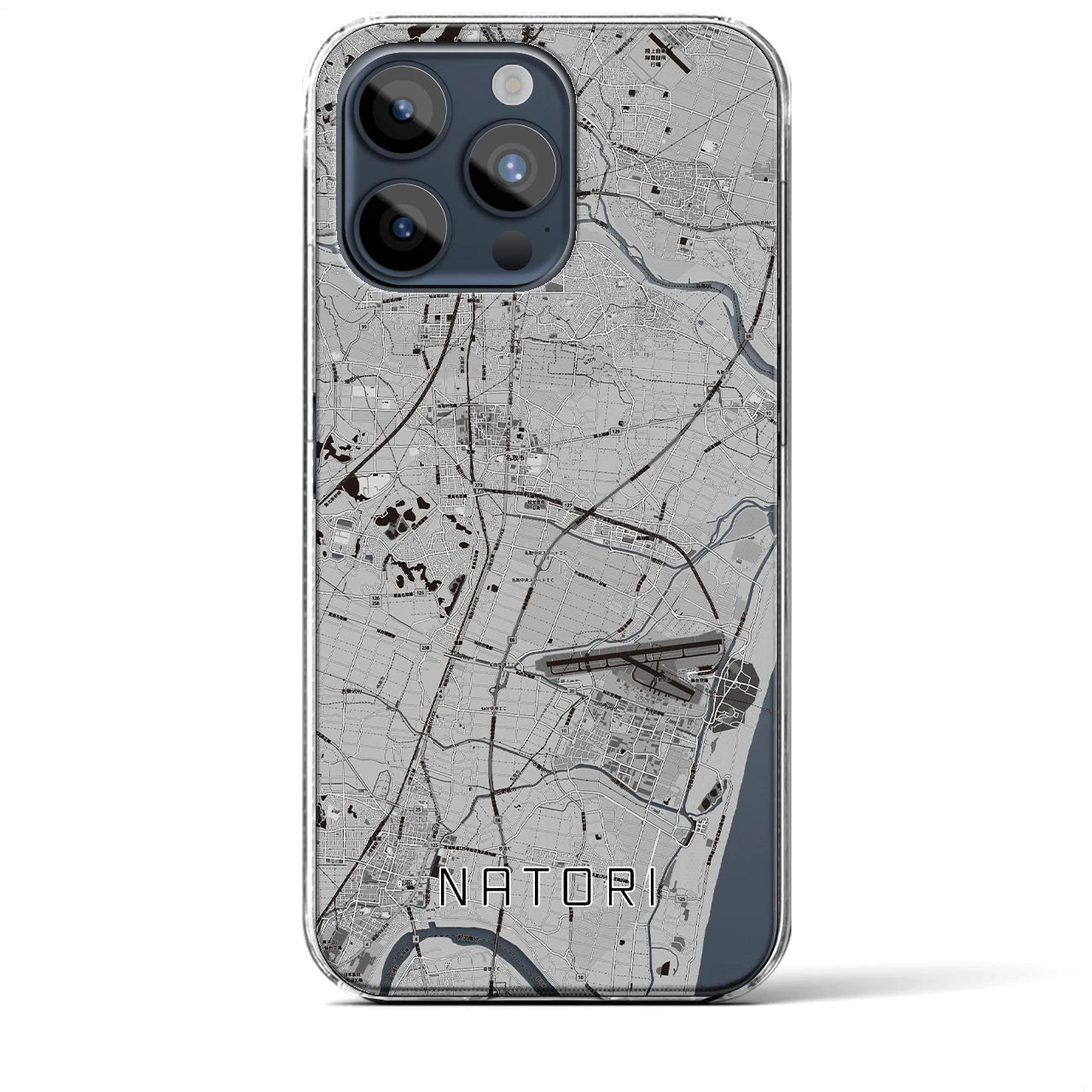 【名取(宮城県)】地図柄iPhoneケース(クリアタイプ)