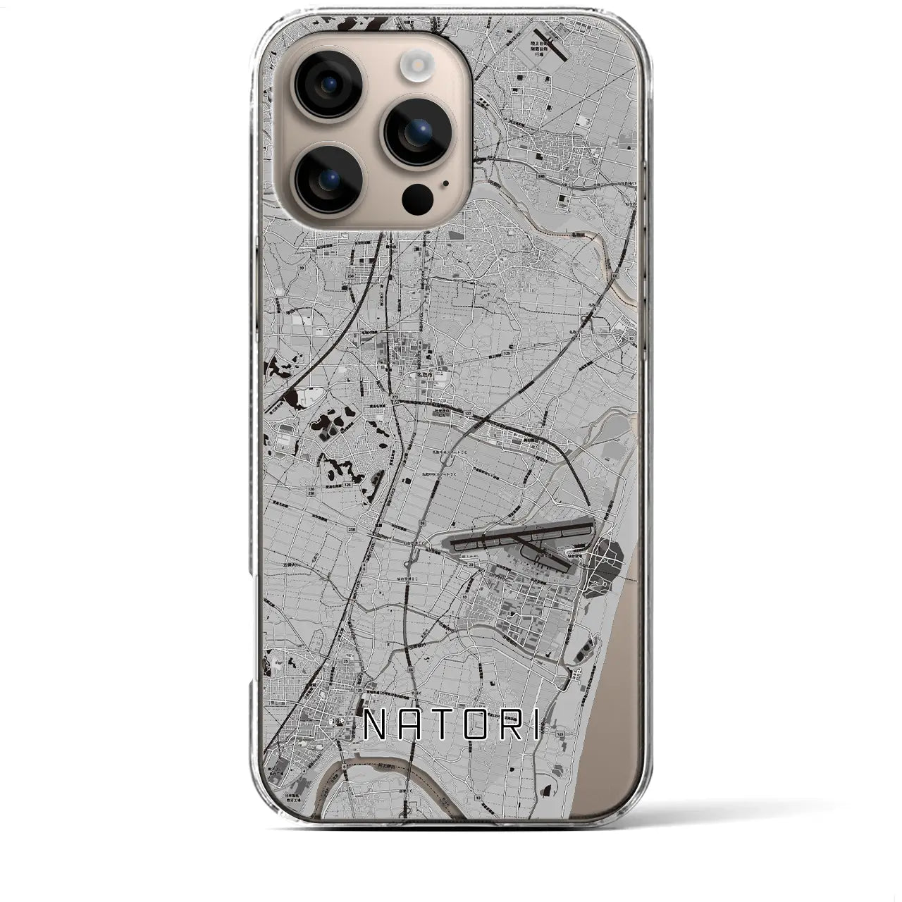 【名取(宮城県)】地図柄iPhoneケース(クリアタイプ)