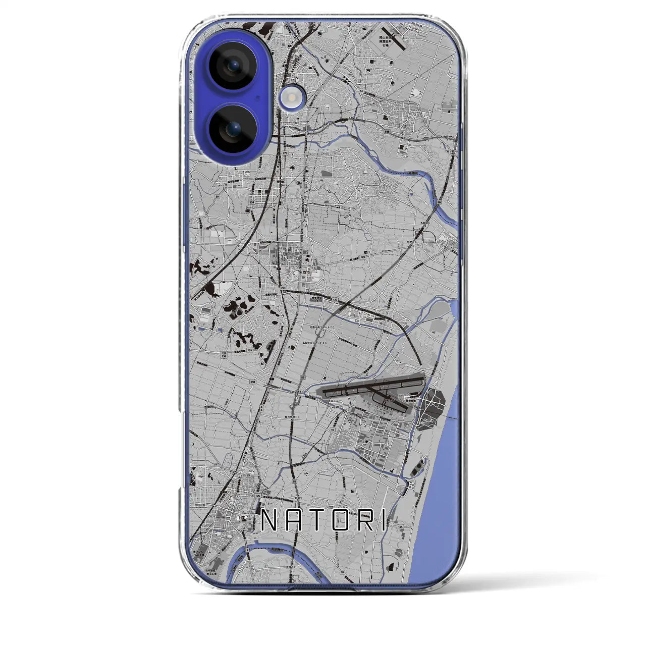 【名取(宮城県)】地図柄iPhoneケース(クリアタイプ)