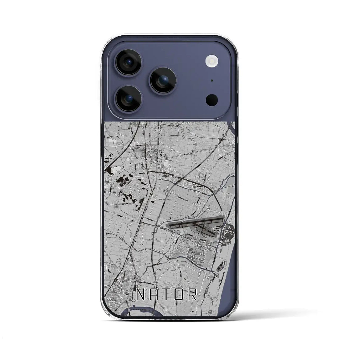 【名取(宮城県)】地図柄iPhoneケース(クリアタイプ)