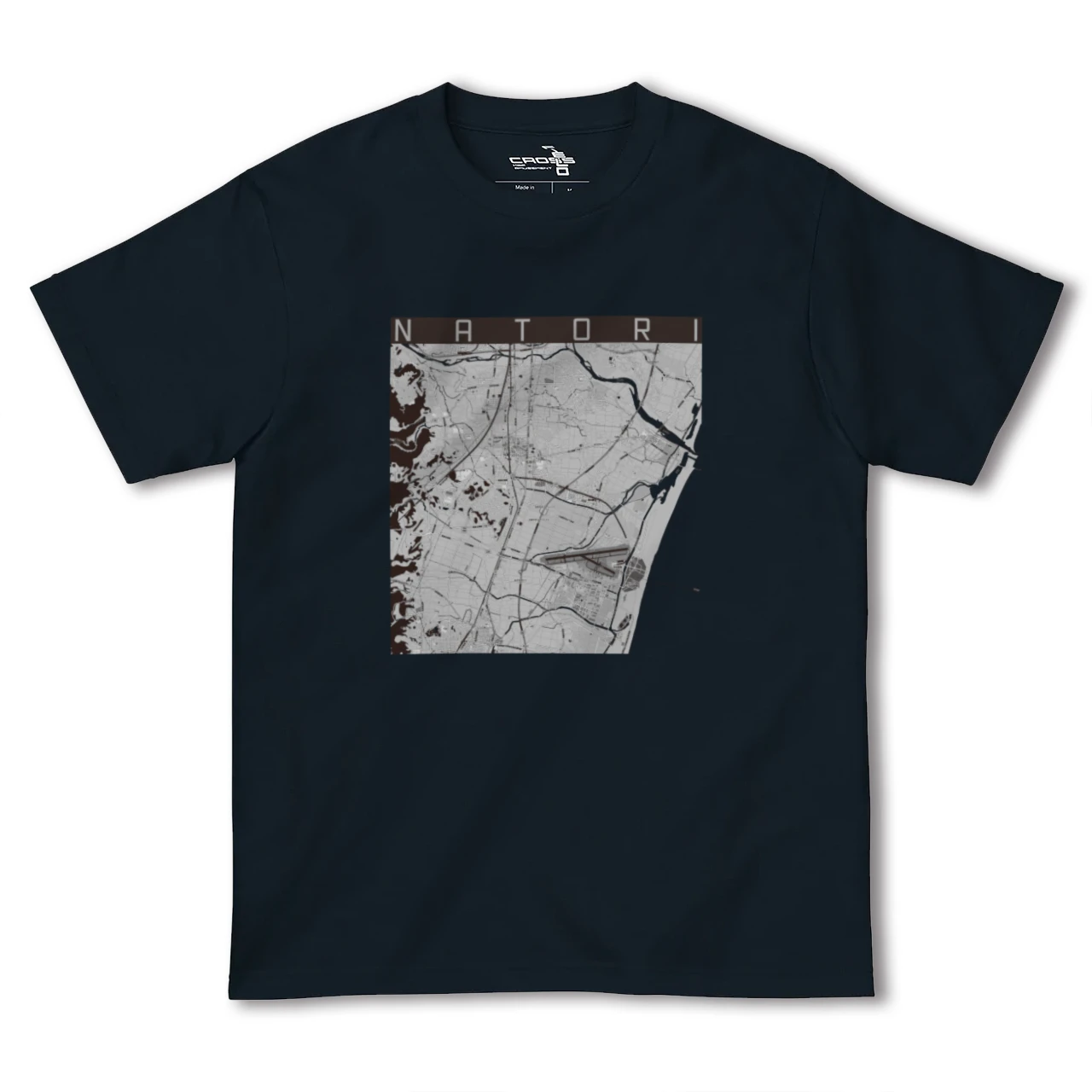 【名取(宮城県)】地図柄ヘビーウェイトTシャツ