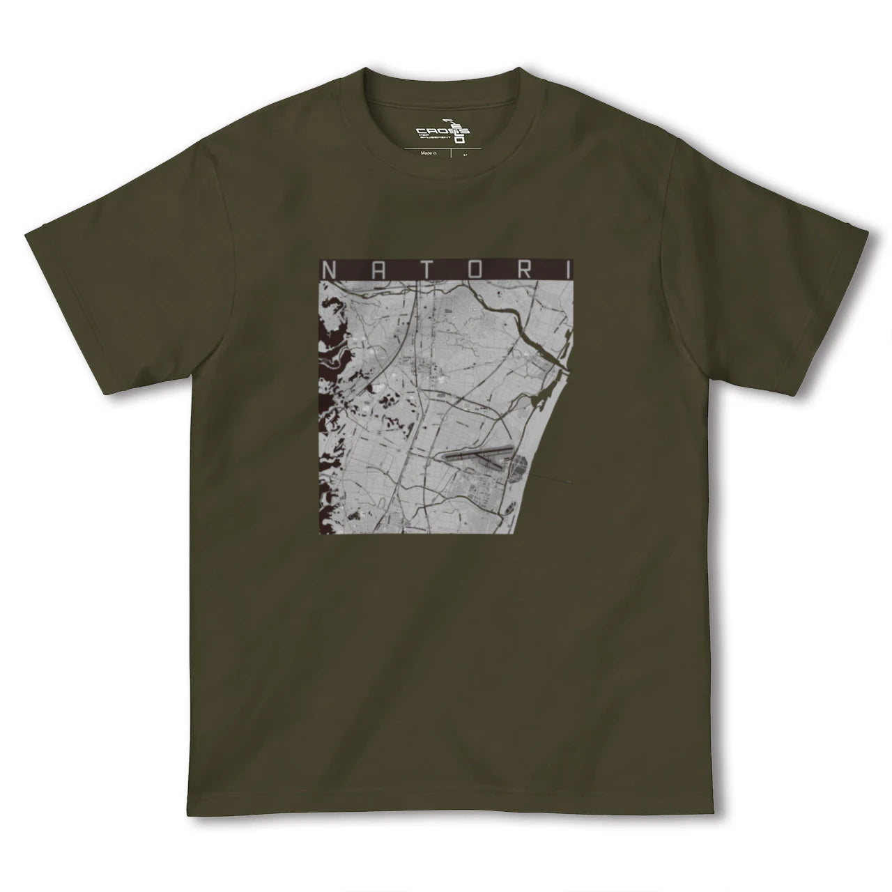 【名取(宮城県)】地図柄ヘビーウェイトTシャツ