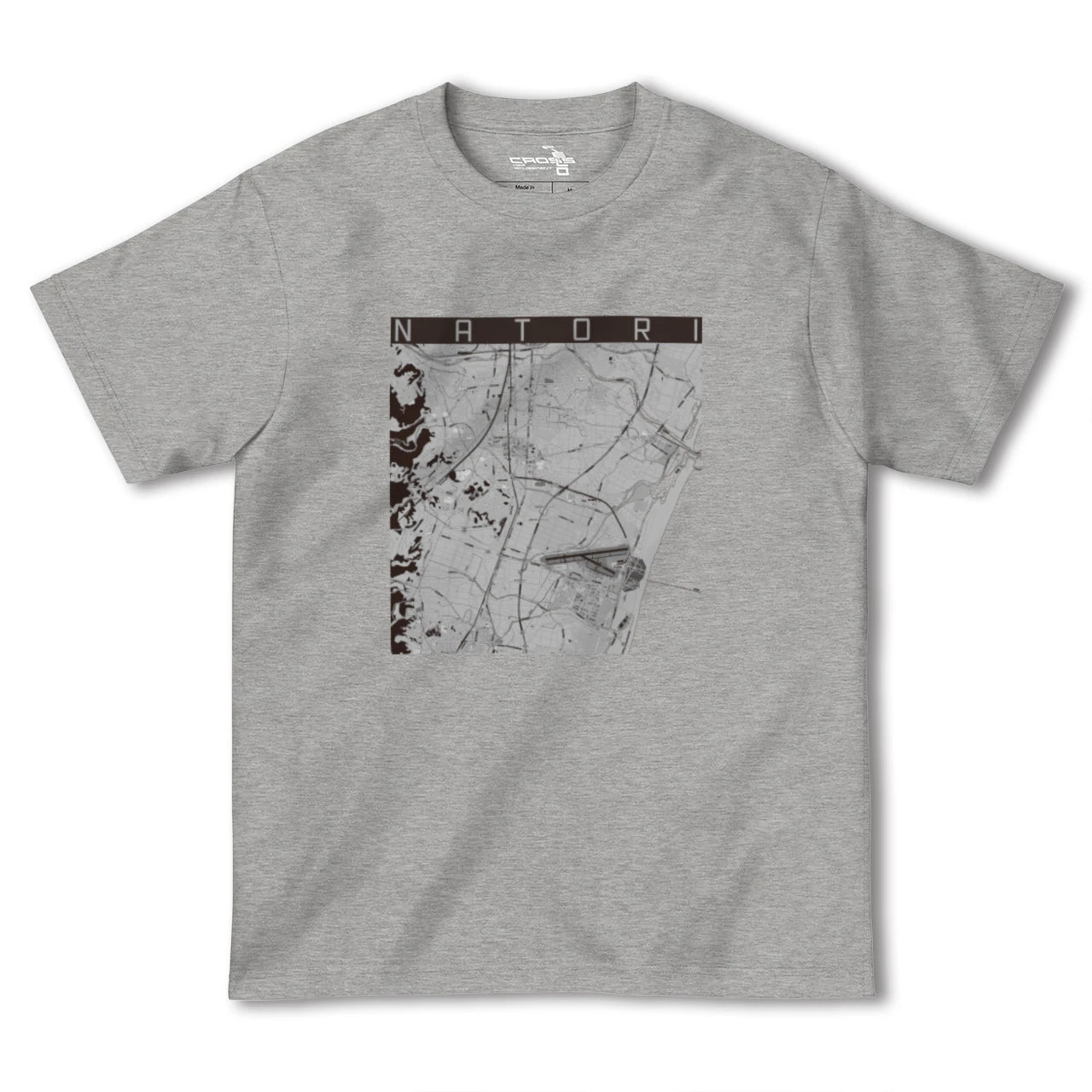【名取(宮城県)】地図柄ヘビーウェイトTシャツ