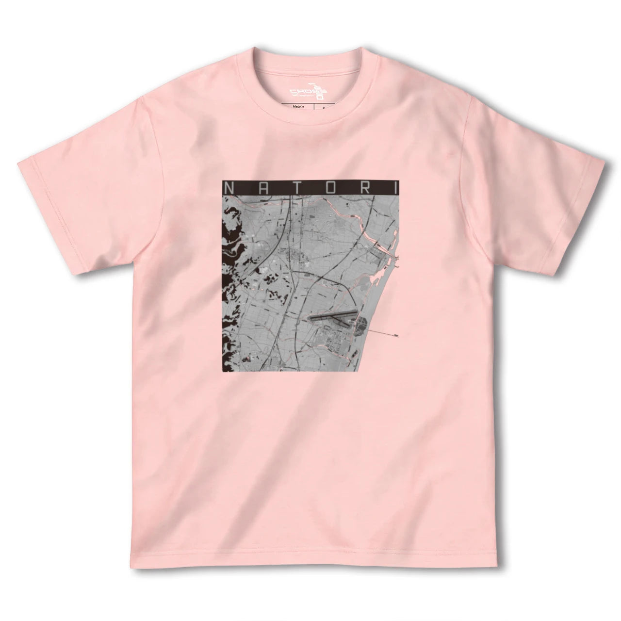 【名取(宮城県)】地図柄ヘビーウェイトTシャツ