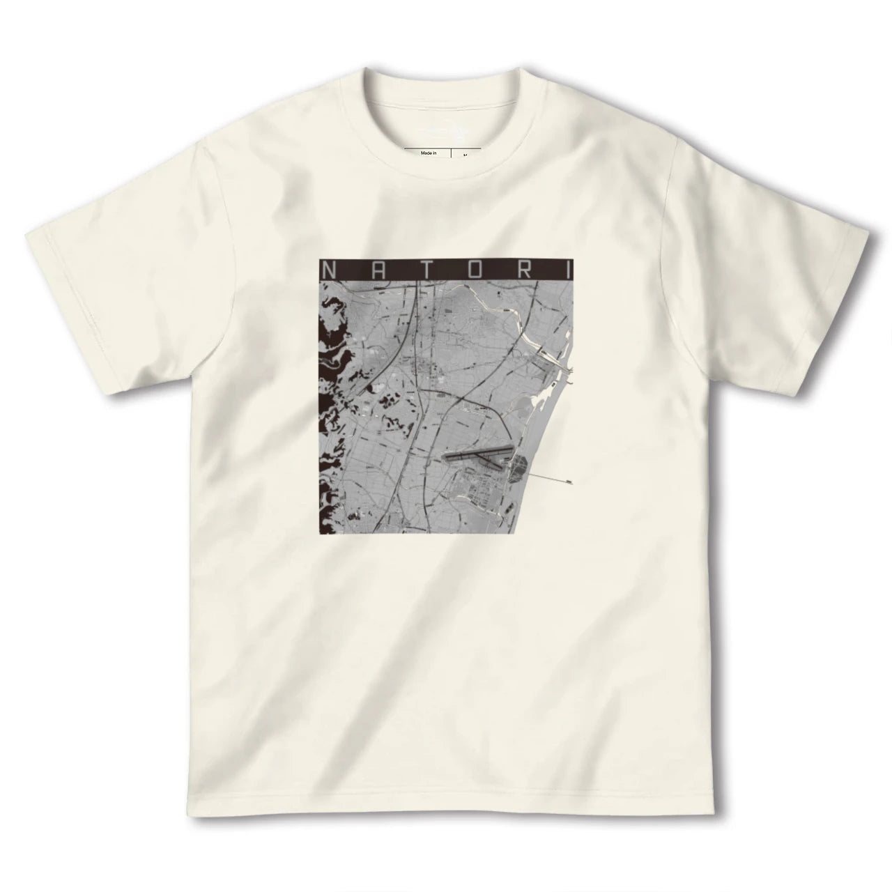 【名取(宮城県)】地図柄ヘビーウェイトTシャツ