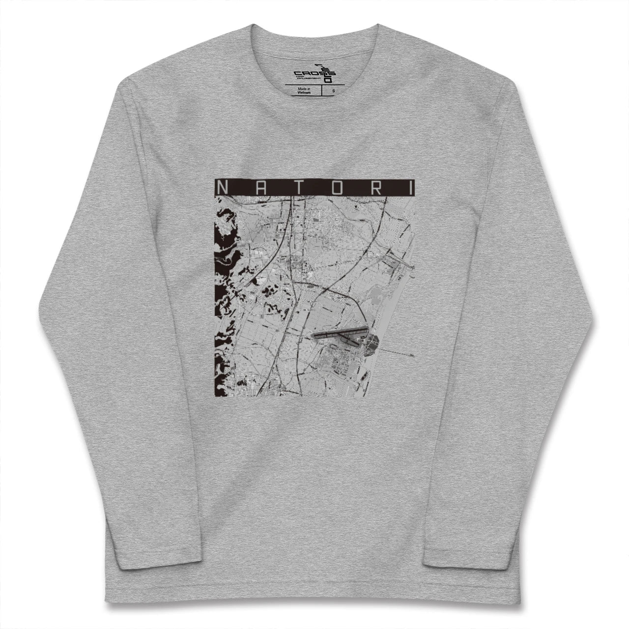 【名取(宮城県)】地図柄ロングスリーブTシャツ