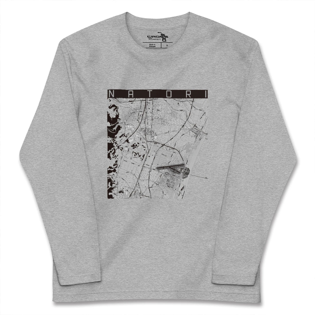 【名取(宮城県)】地図柄ロングスリーブTシャツ