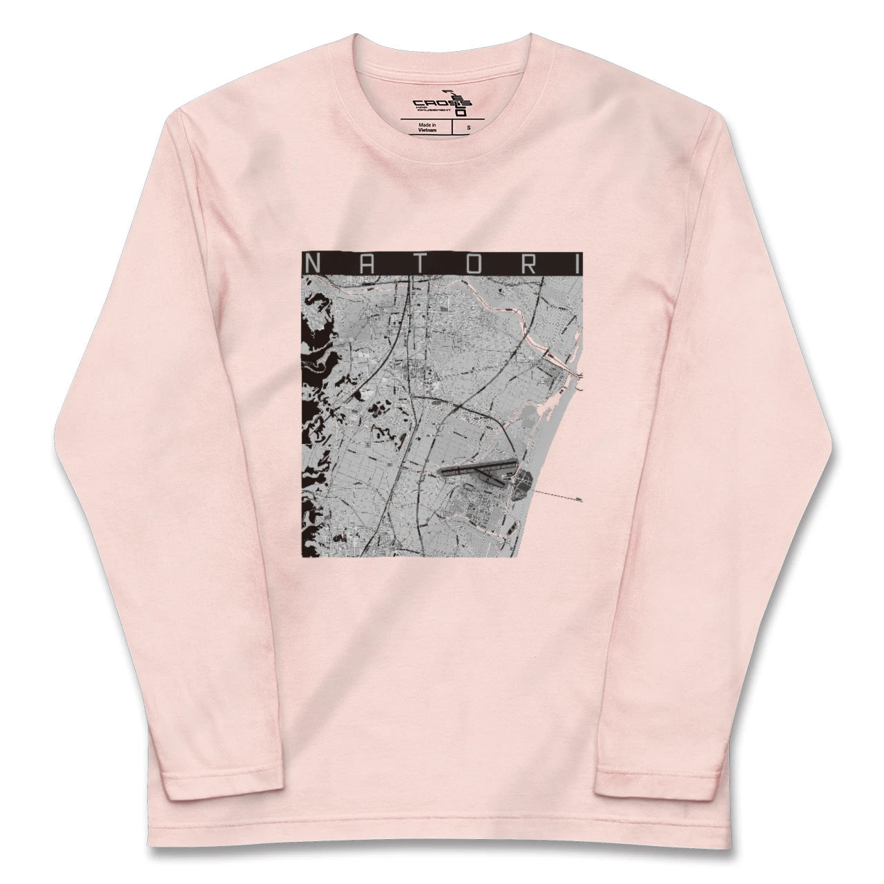 【名取(宮城県)】地図柄ロングスリーブTシャツ