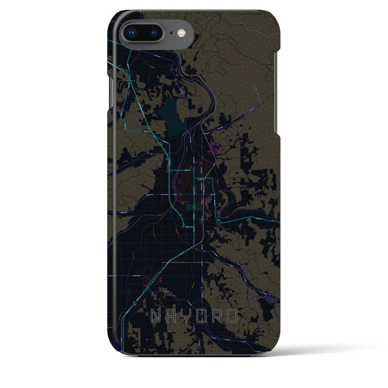 【名寄(北海道)】地図柄iPhoneケース(バックカバータイプ)