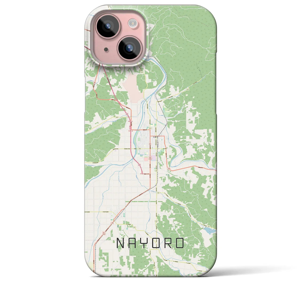 【名寄(北海道)】地図柄iPhoneケース(バックカバータイプ)