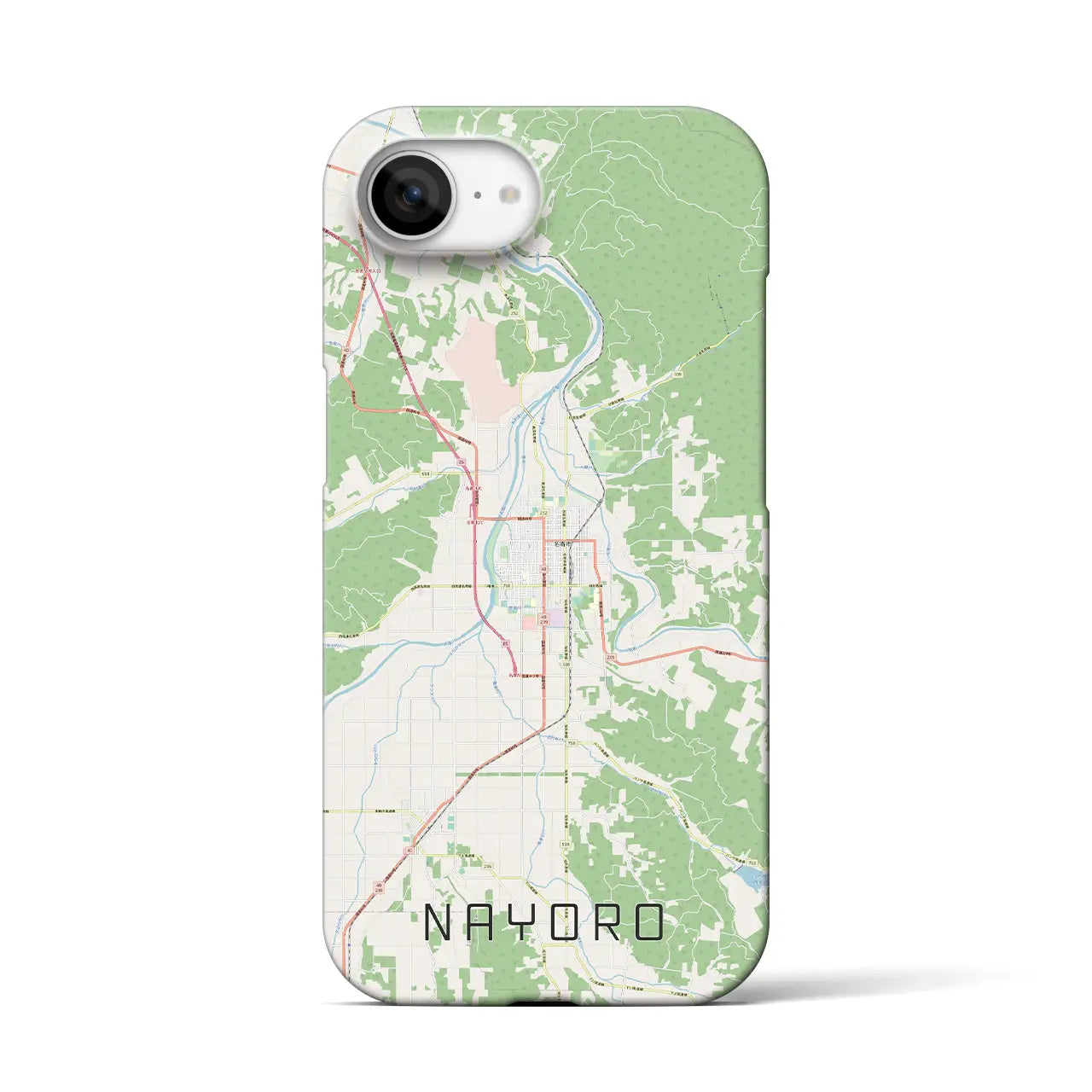 【名寄(北海道)】地図柄iPhoneケース(バックカバータイプ)
