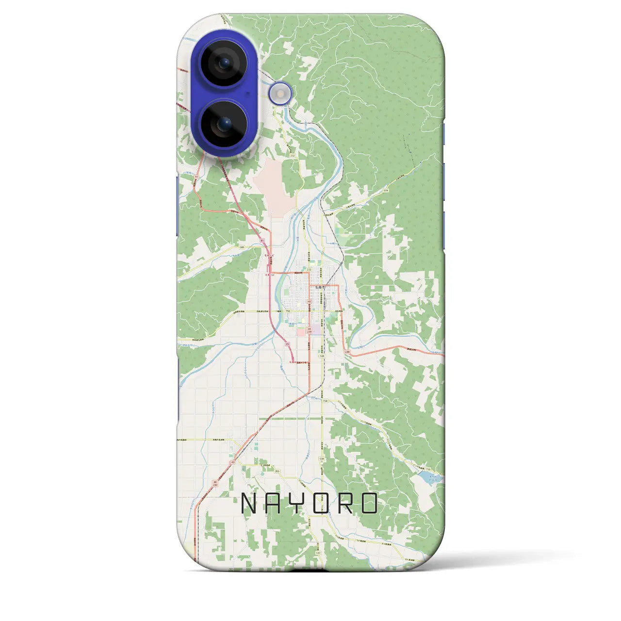 【名寄(北海道)】地図柄iPhoneケース(バックカバータイプ)ナチュラル・iPhone 16 Pro Max 用