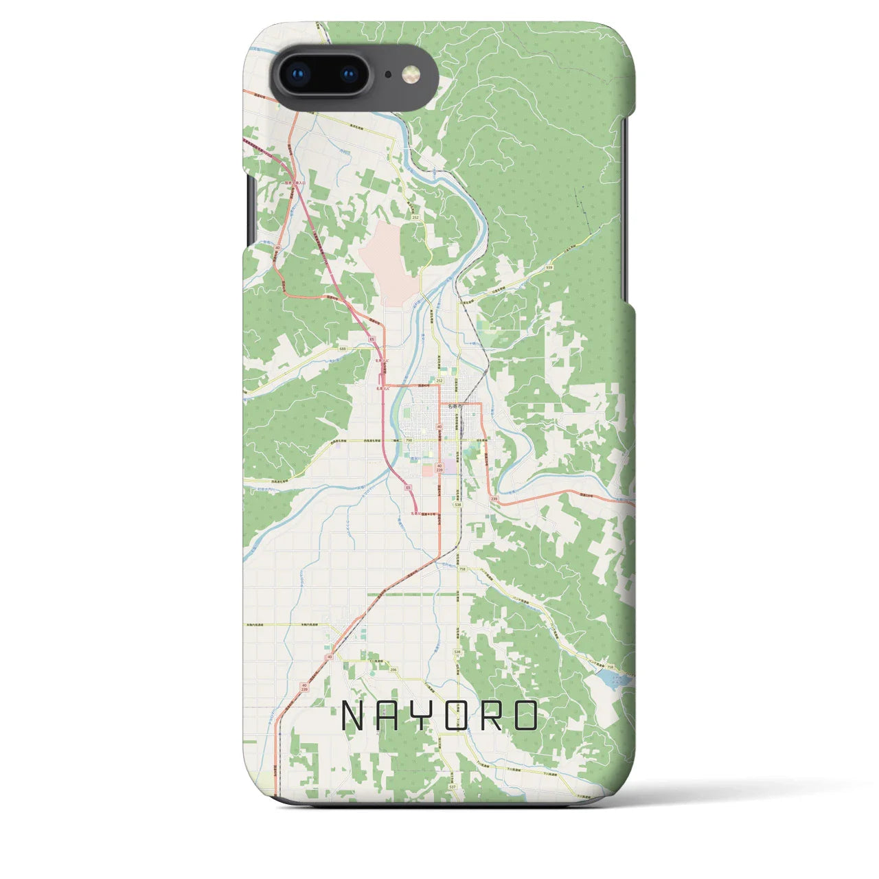 【名寄(北海道)】地図柄iPhoneケース(バックカバータイプ)