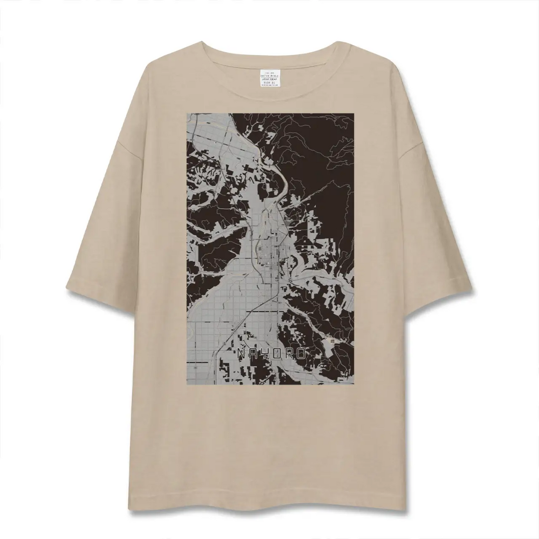 【名寄(北海道)】地図柄ビッグシルエットTシャツ
