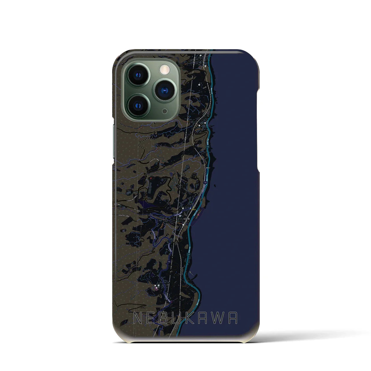 【根府川(神奈川県)】地図柄iPhoneケース(バックカバータイプ)