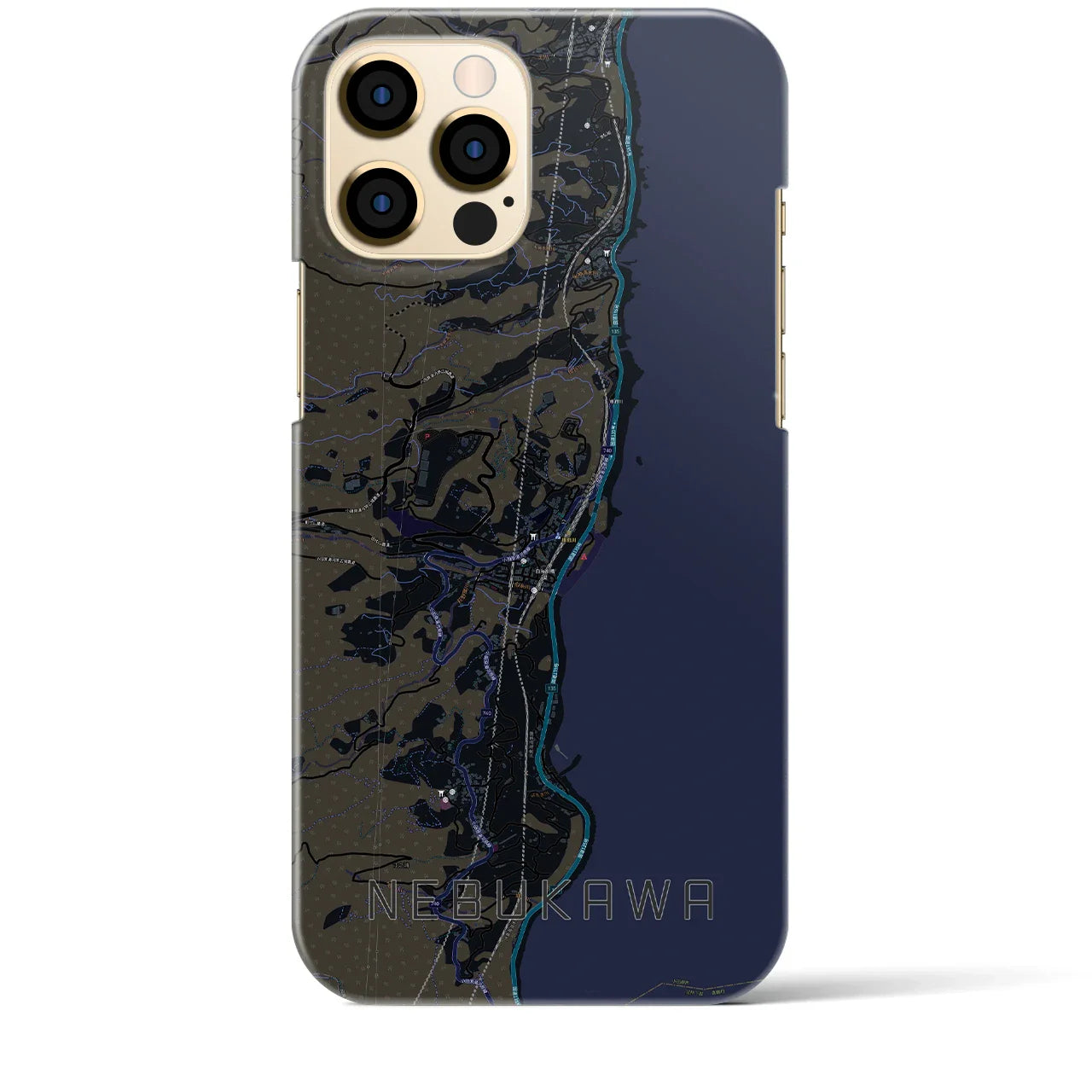 【根府川(神奈川県)】地図柄iPhoneケース(バックカバータイプ)