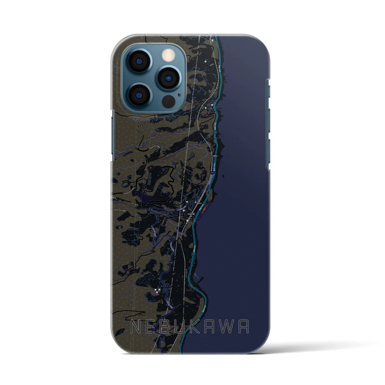 【根府川(神奈川県)】地図柄iPhoneケース(バックカバータイプ)