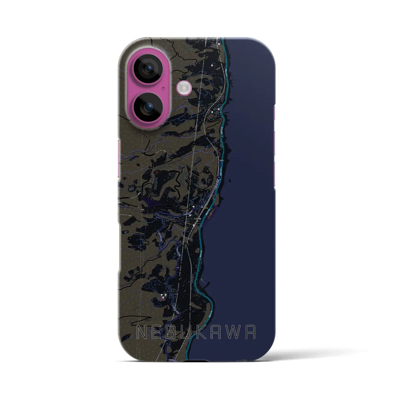 【根府川(神奈川県)】地図柄iPhoneケース(バックカバータイプ)