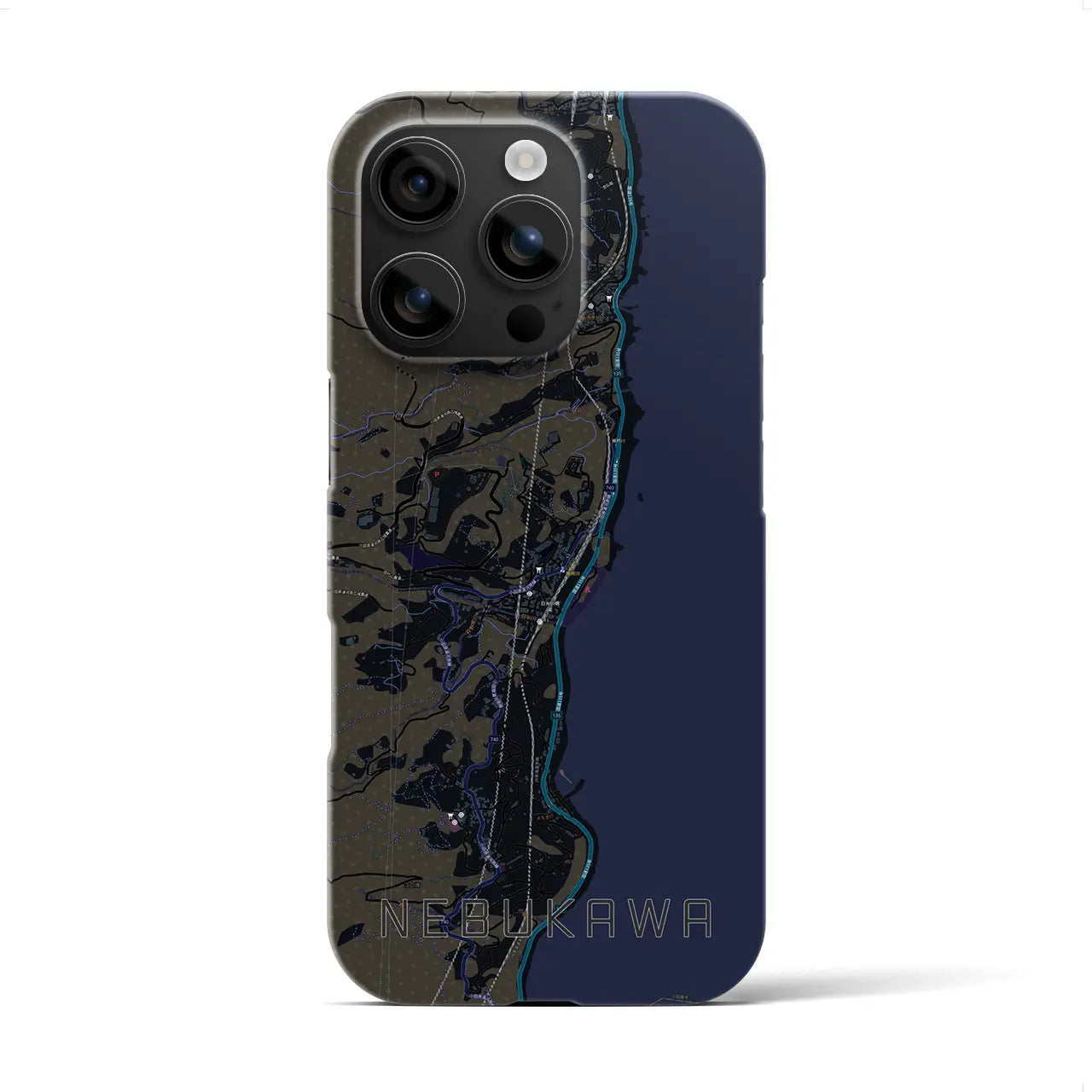 【根府川(神奈川県)】地図柄iPhoneケース(バックカバータイプ)