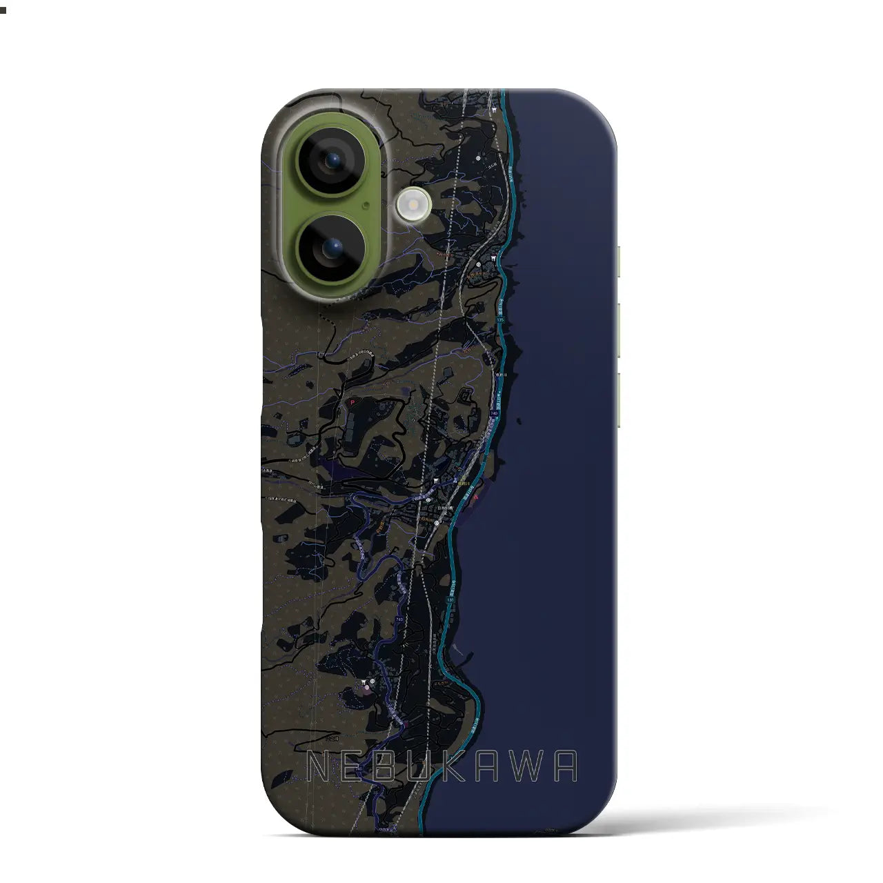 【根府川(神奈川県)】地図柄iPhoneケース(バックカバータイプ)