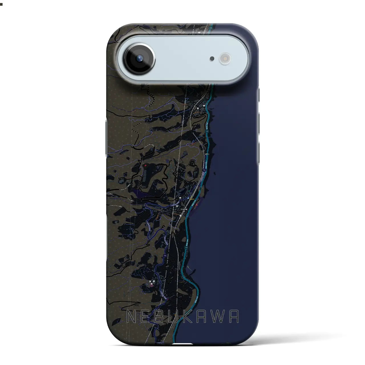 【根府川(神奈川県)】地図柄iPhoneケース(バックカバータイプ)