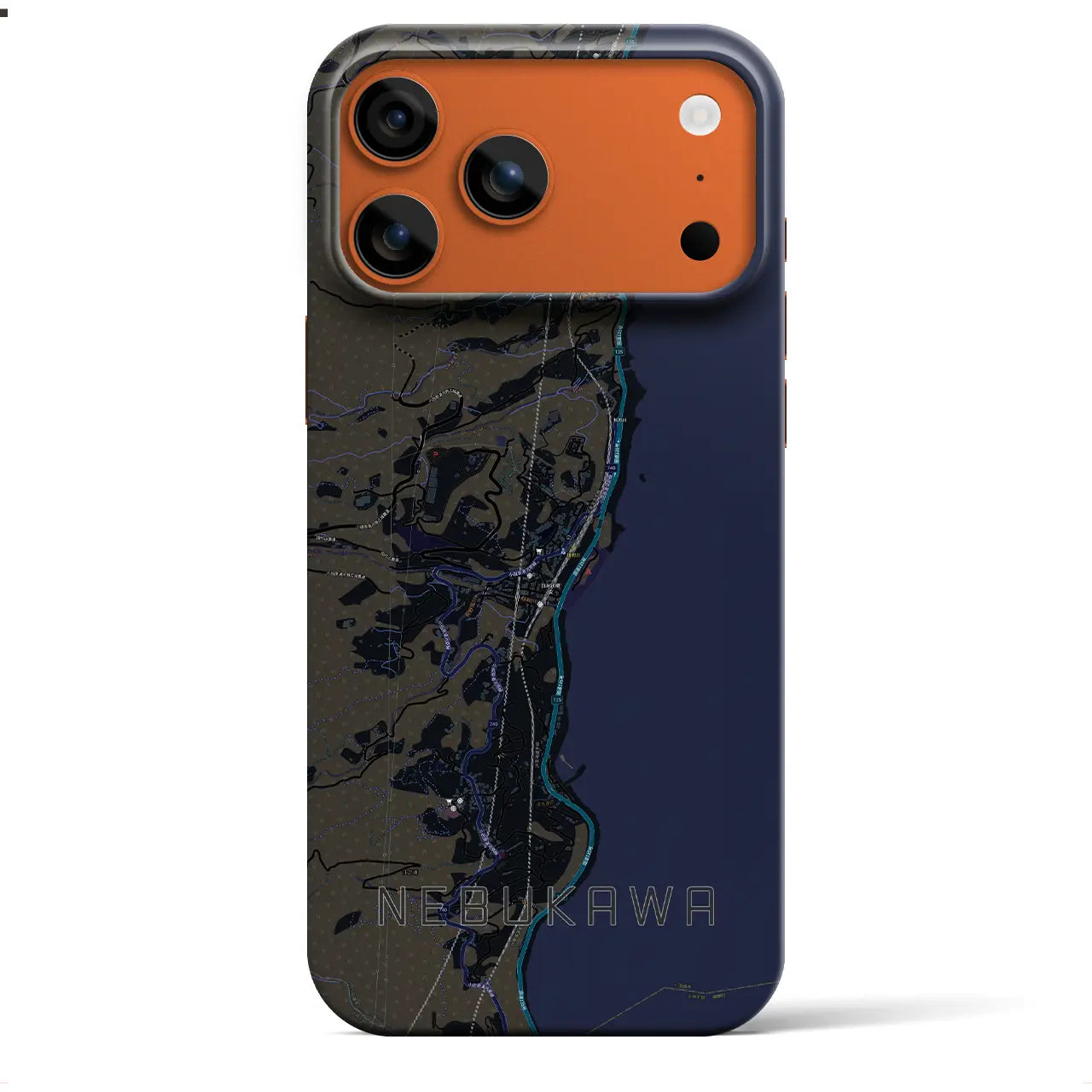 【根府川(神奈川県)】地図柄iPhoneケース(バックカバータイプ)