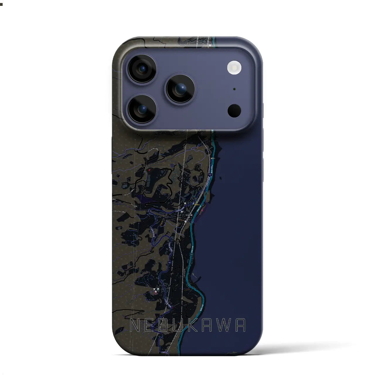 【根府川(神奈川県)】地図柄iPhoneケース(バックカバータイプ)
