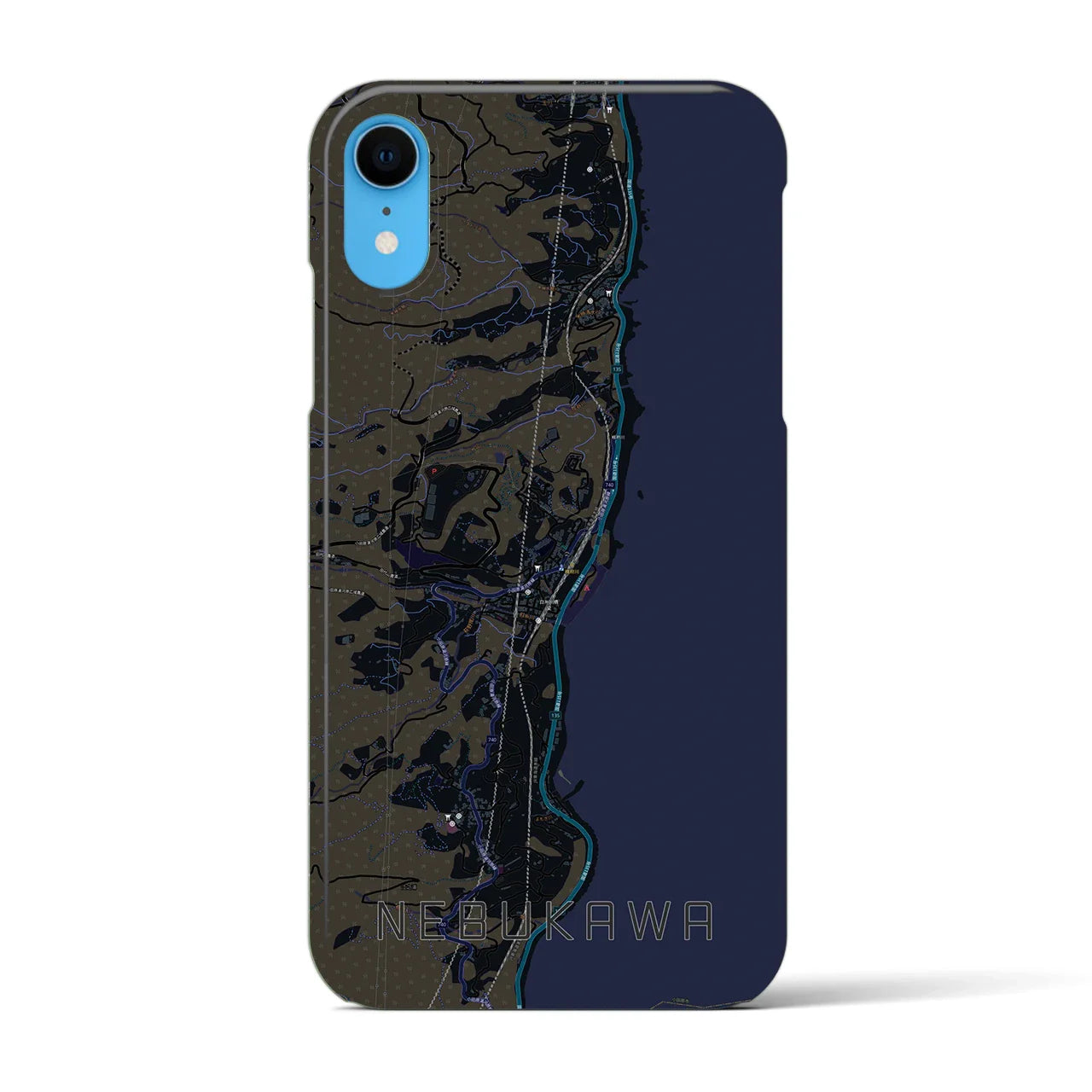 【根府川(神奈川県)】地図柄iPhoneケース(バックカバータイプ)