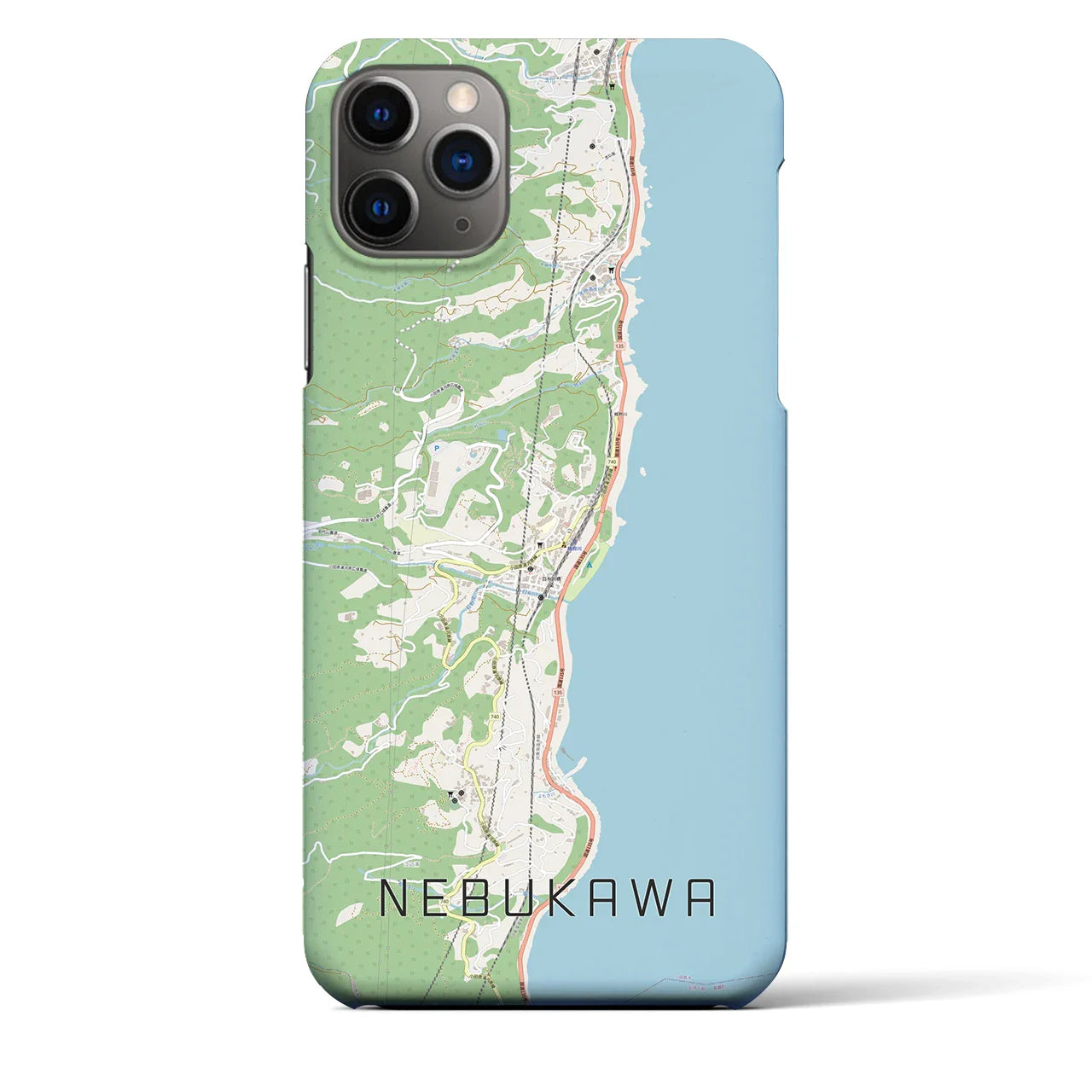 【根府川(神奈川県)】地図柄iPhoneケース(バックカバータイプ)