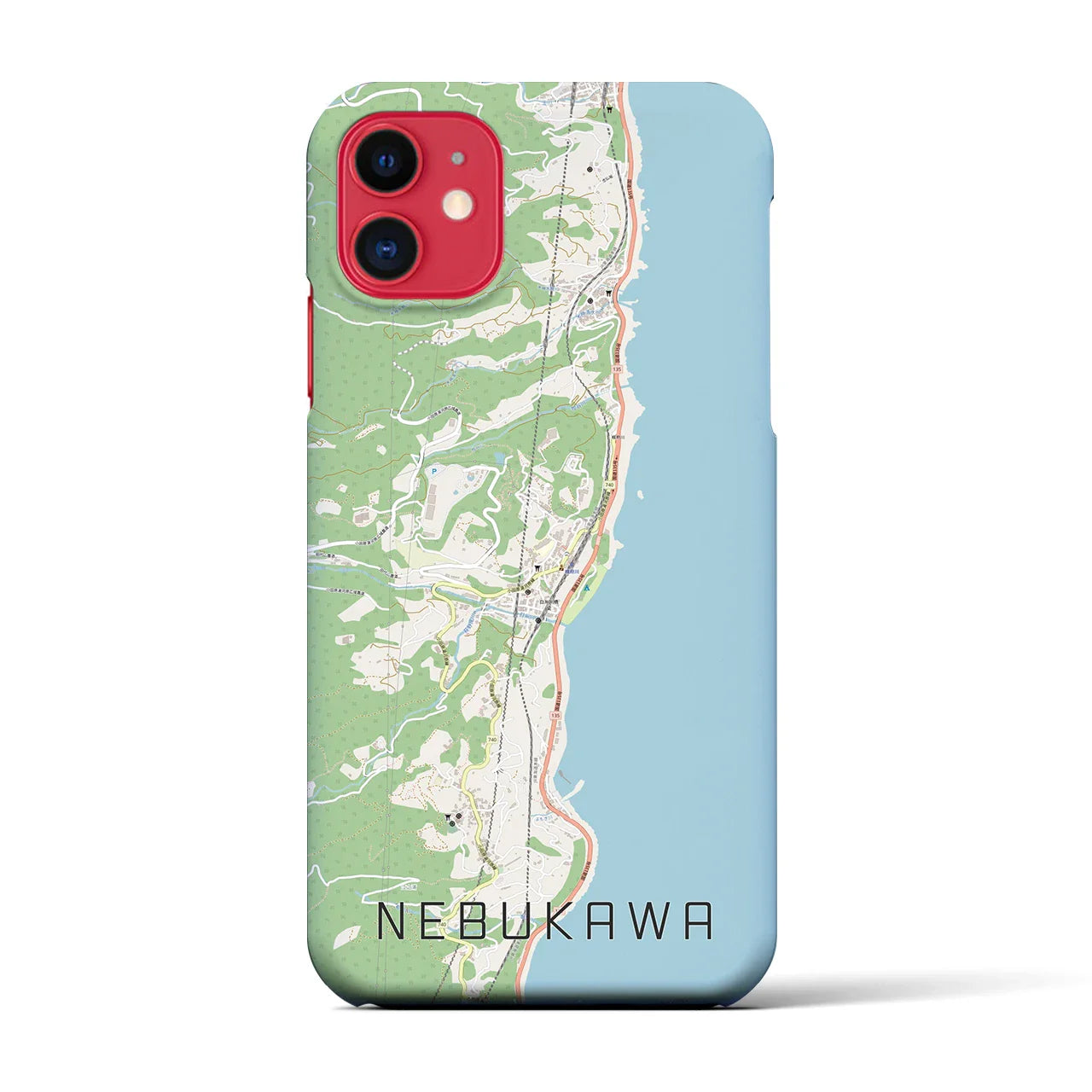 【根府川(神奈川県)】地図柄iPhoneケース(バックカバータイプ)