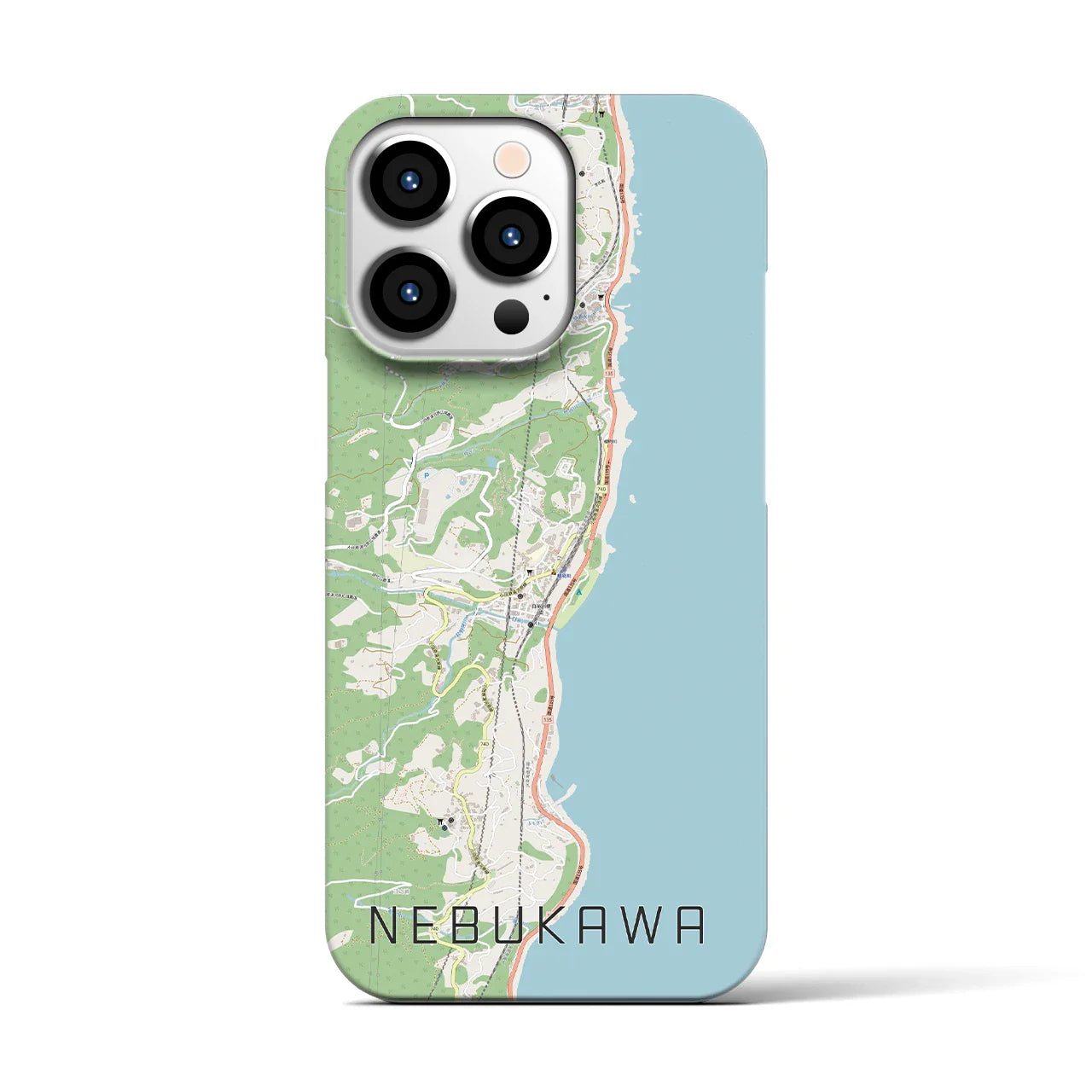 【根府川(神奈川県)】地図柄iPhoneケース(バックカバータイプ)