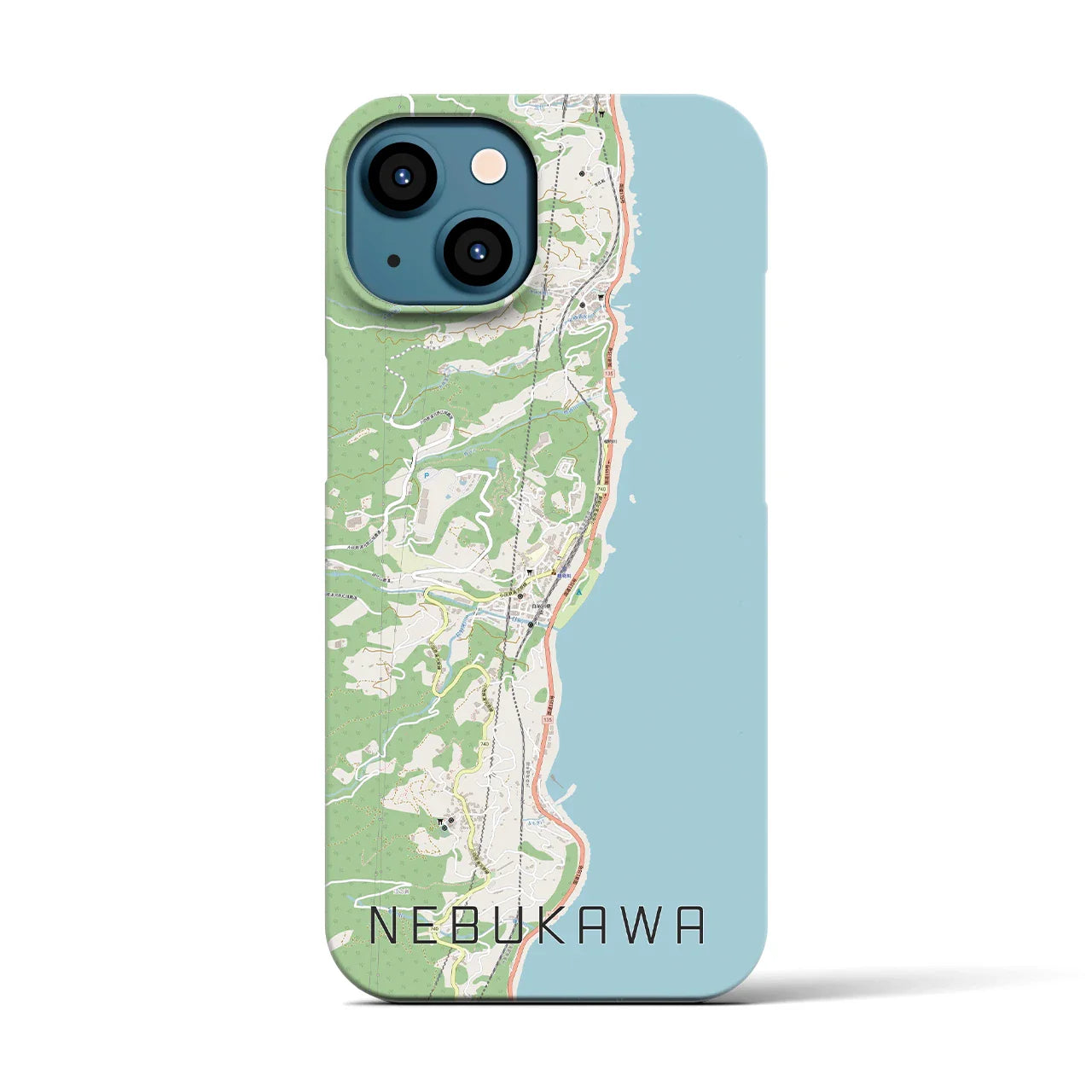【根府川(神奈川県)】地図柄iPhoneケース(バックカバータイプ)