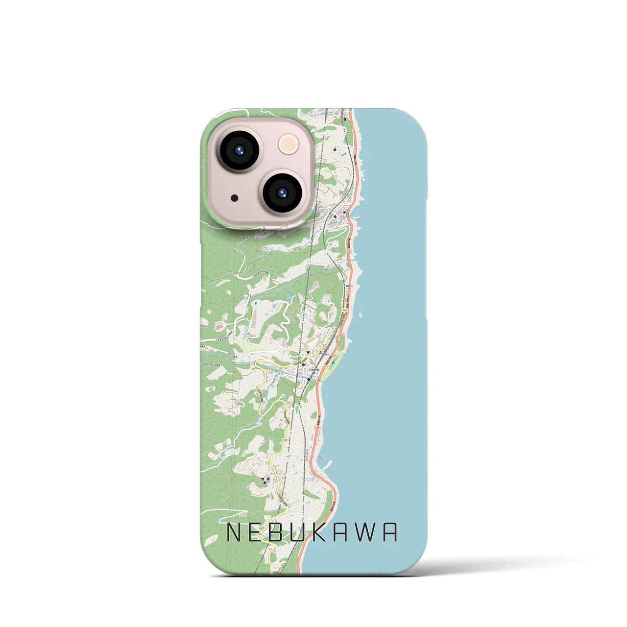 【根府川(神奈川県)】地図柄iPhoneケース(バックカバータイプ)