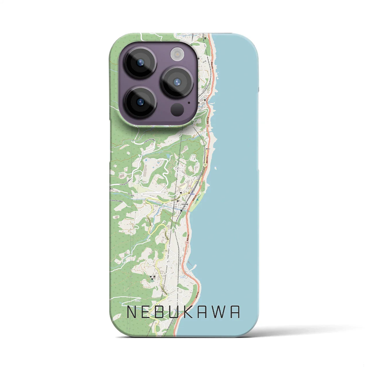 【根府川(神奈川県)】地図柄iPhoneケース(バックカバータイプ)