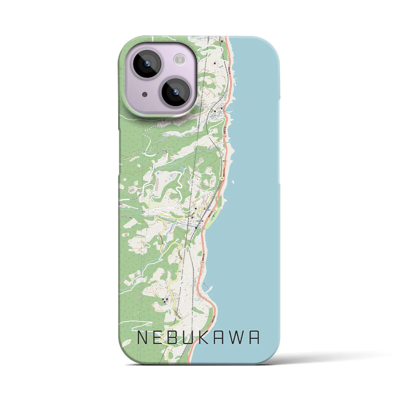 【根府川(神奈川県)】地図柄iPhoneケース(バックカバータイプ)