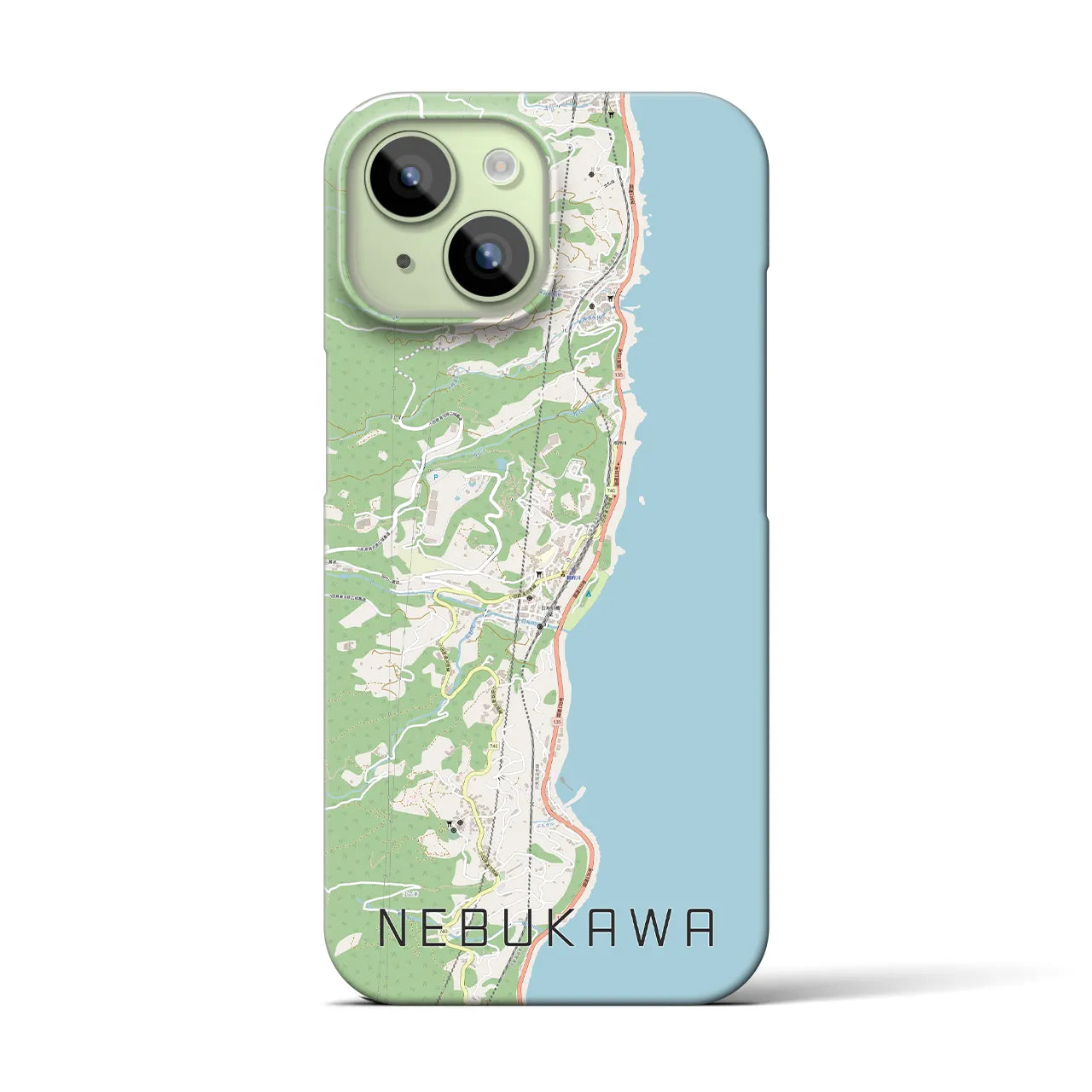 【根府川(神奈川県)】地図柄iPhoneケース(バックカバータイプ)