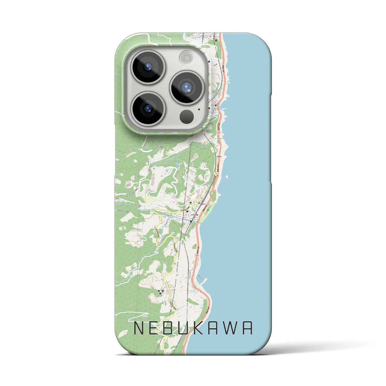 【根府川(神奈川県)】地図柄iPhoneケース(バックカバータイプ)