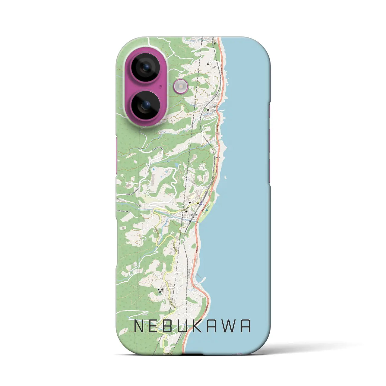 【根府川(神奈川県)】地図柄iPhoneケース(バックカバータイプ)