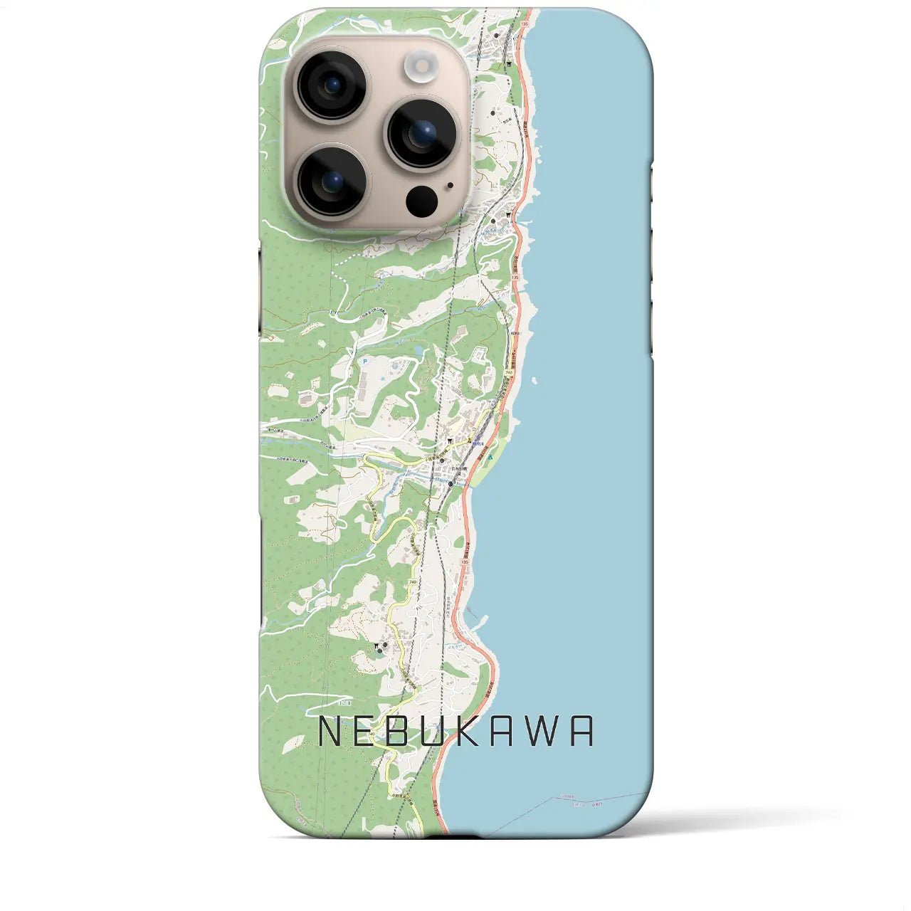 【根府川(神奈川県)】地図柄iPhoneケース(バックカバータイプ)