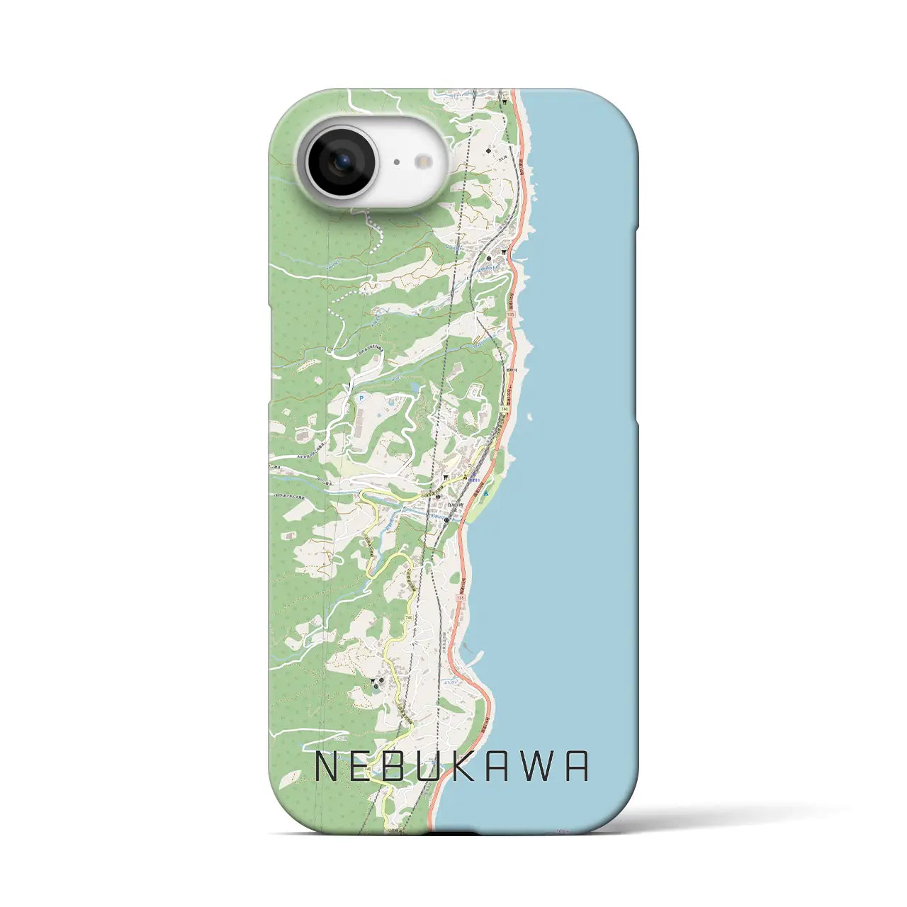【根府川(神奈川県)】地図柄iPhoneケース(バックカバータイプ)
