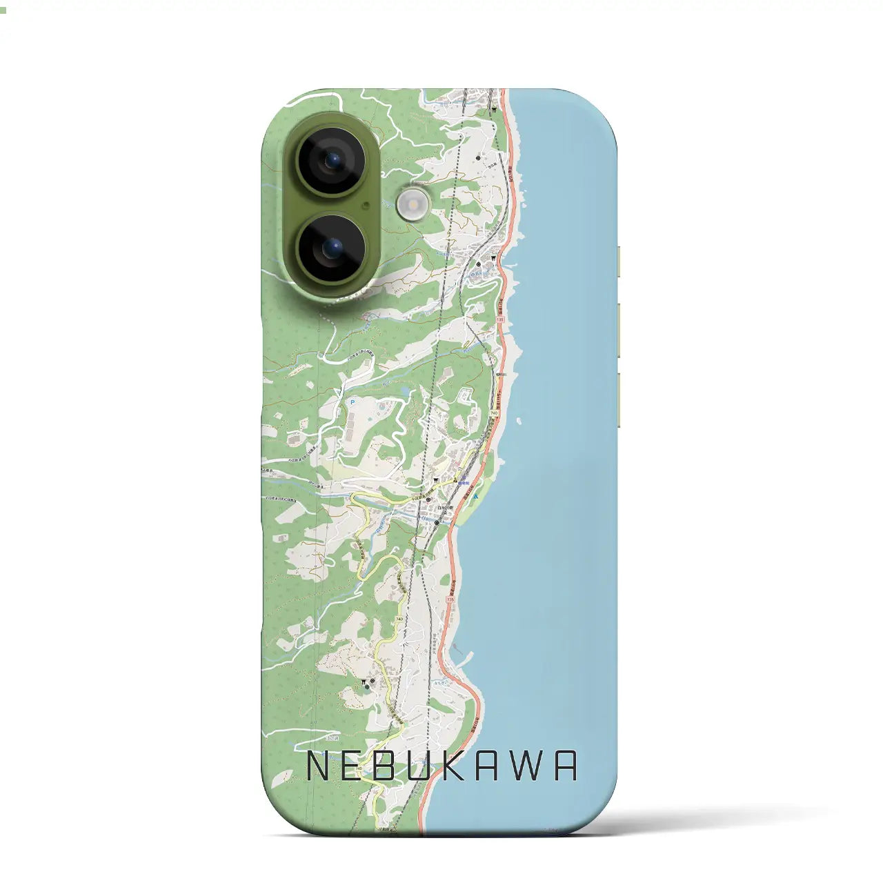 【根府川(神奈川県)】地図柄iPhoneケース(バックカバータイプ)