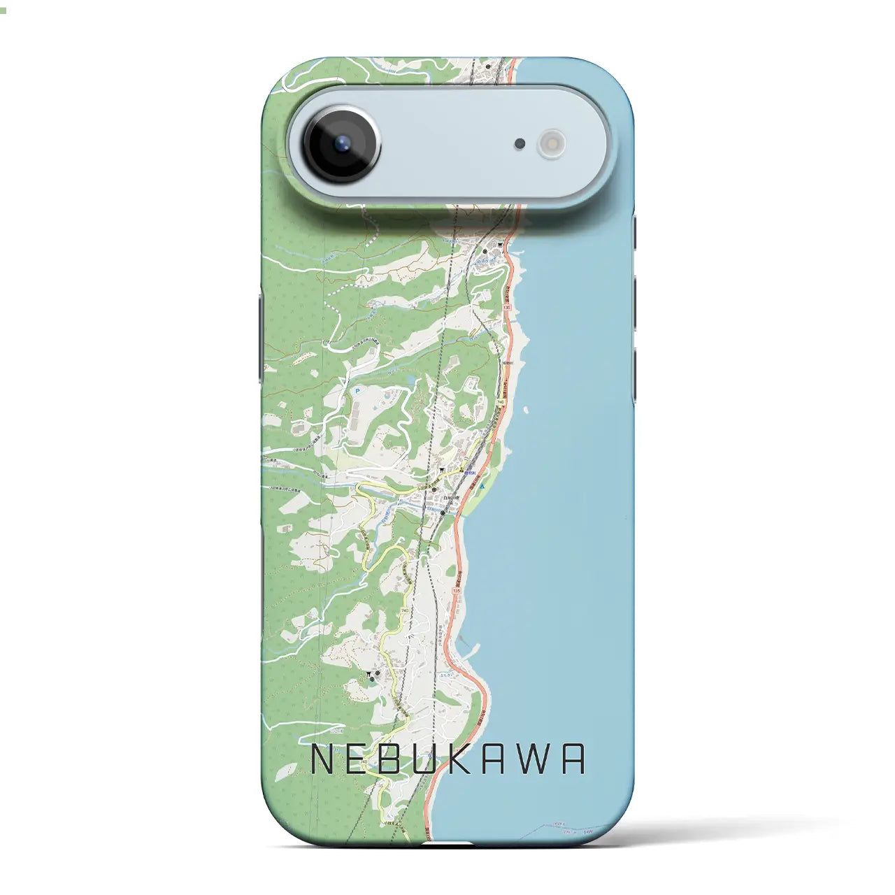 【根府川(神奈川県)】地図柄iPhoneケース(バックカバータイプ)