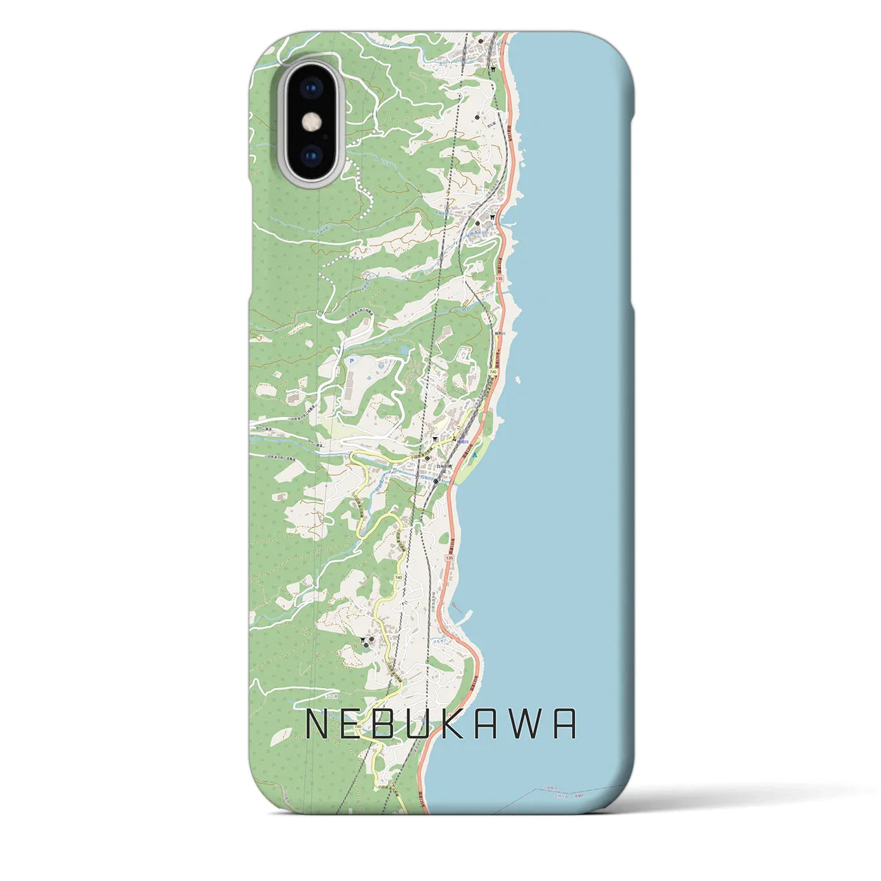 【根府川(神奈川県)】地図柄iPhoneケース(バックカバータイプ)
