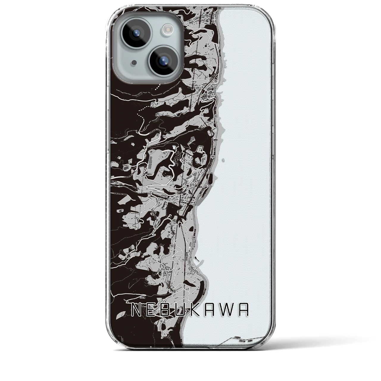【根府川(神奈川県)】地図柄iPhoneケース(クリアタイプ)