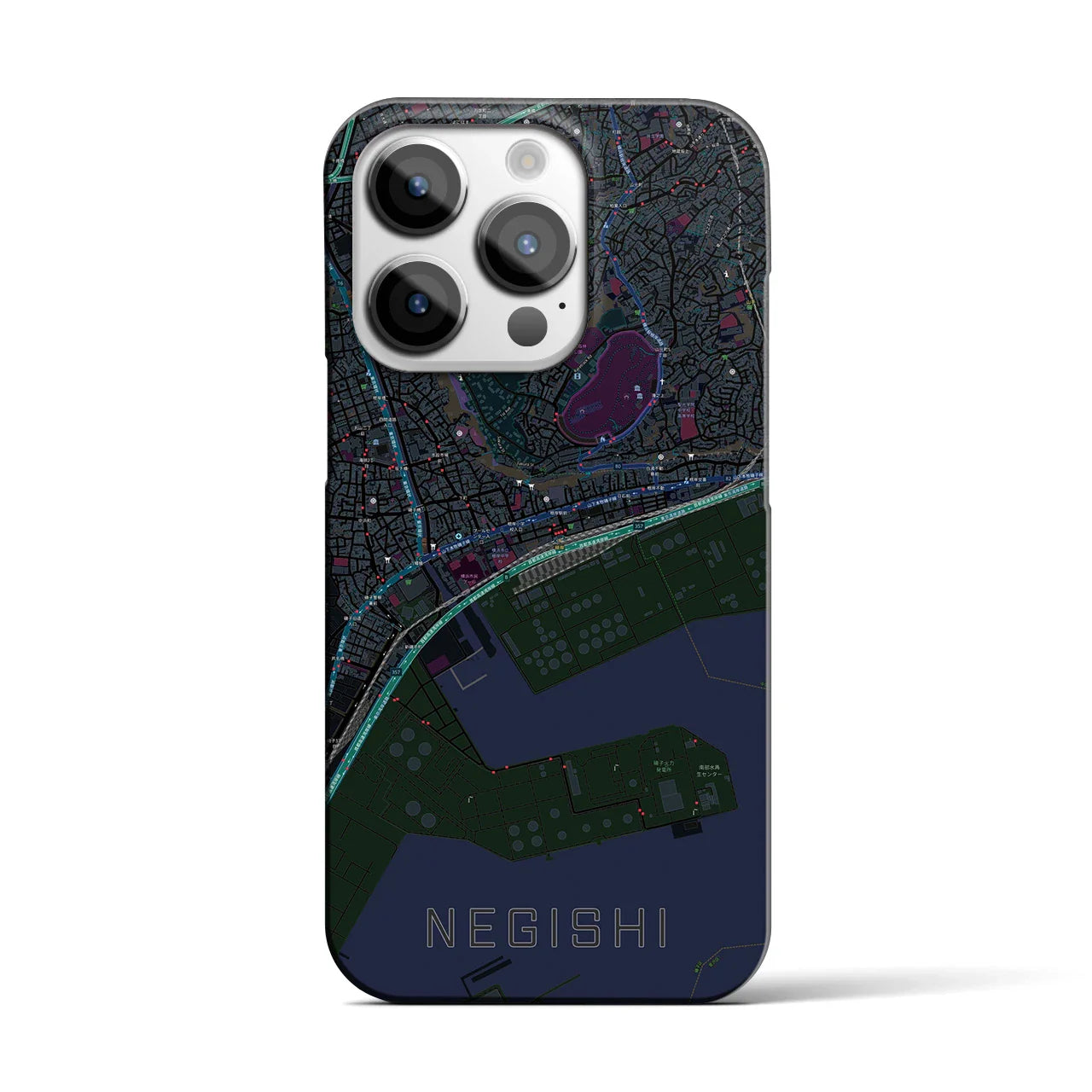 【根岸(神奈川県)】地図柄iPhoneケース(バックカバータイプ)