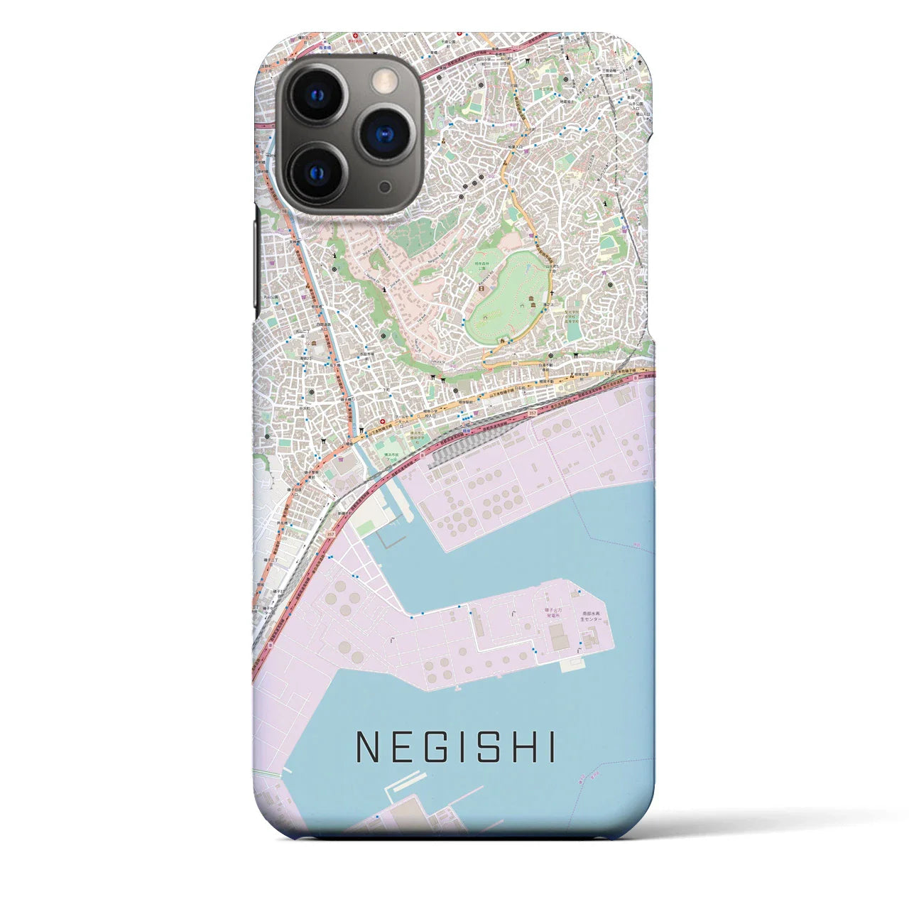 【根岸(神奈川県)】地図柄iPhoneケース(バックカバータイプ)