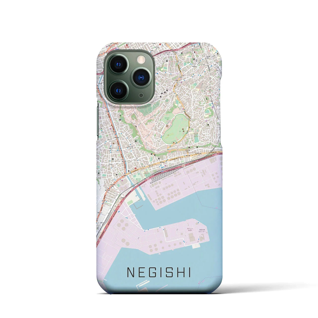 【根岸(神奈川県)】地図柄iPhoneケース(バックカバータイプ)