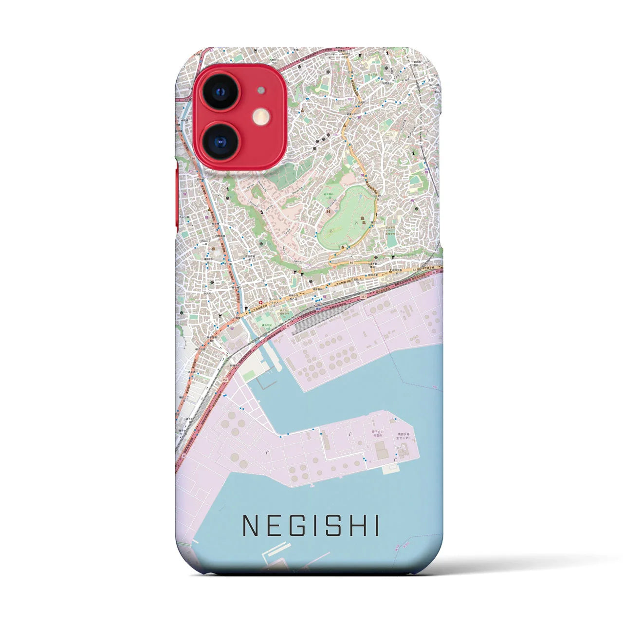 【根岸(神奈川県)】地図柄iPhoneケース(バックカバータイプ)